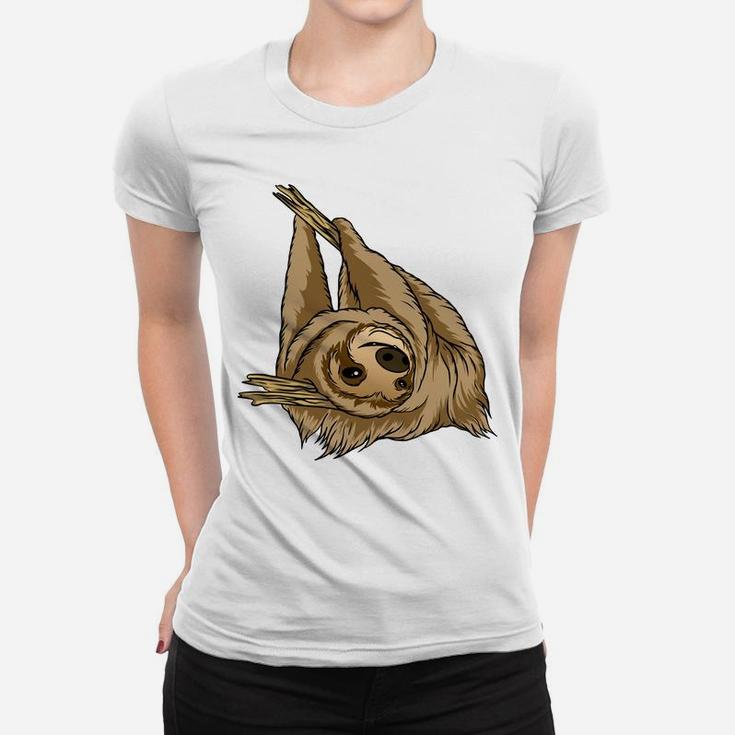 Funny Sloth Cartoon Present For Sloth Lovers Women T-shirt