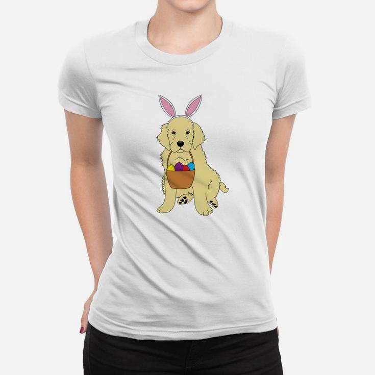 Golden Retriever Easter Puppy Dog Lovers For Women Ladies Tee