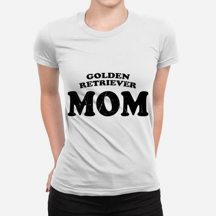 Golden Retriever Mom Dog Mother Cute Pet Distressed Ladies Tee
