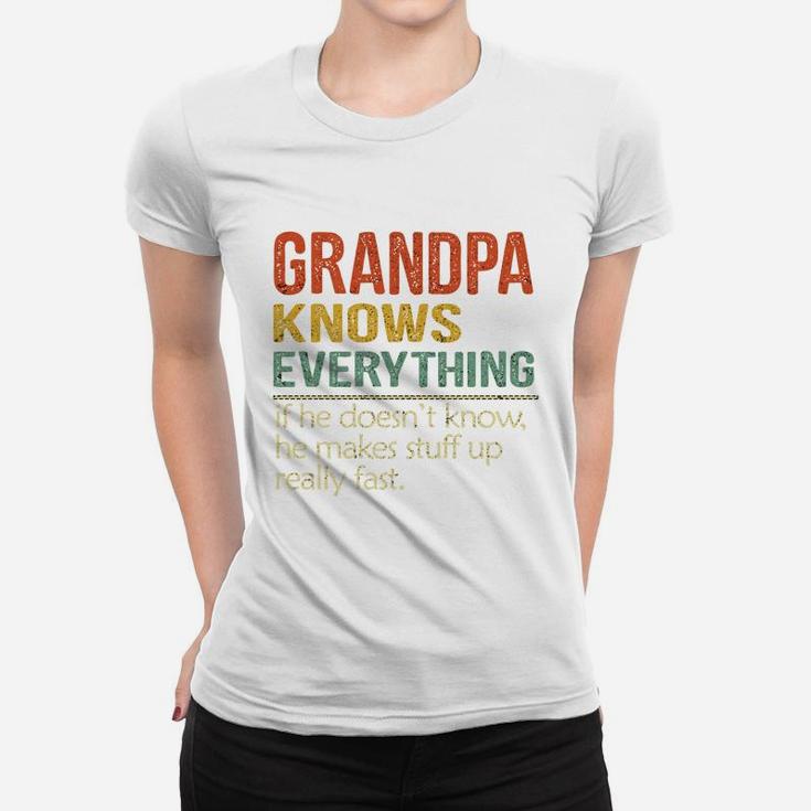 Grandpa Knows Everything Vintage 2020 Ladies Tee