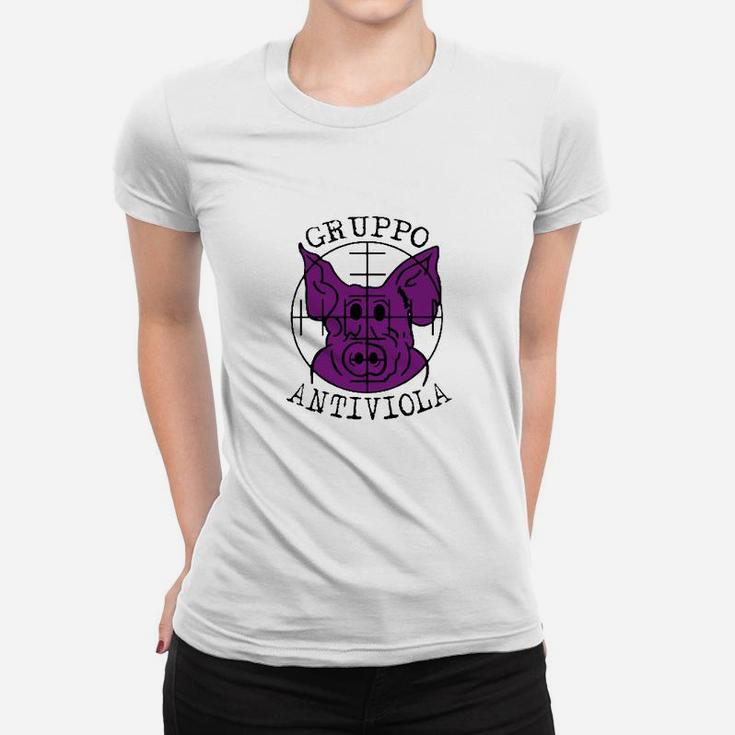 Gruppo Anti Viola Weiss Frauen T-Shirt