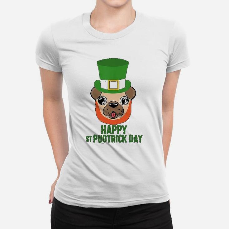 Happy Saint Pugtrick Day Pug Ladies Tee