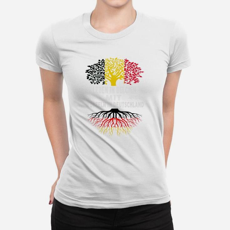 Herren Frauen Tshirt Deutschlandfarben, Wurzeldesign mit deutschem Text