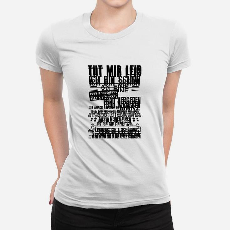 Herren Typografie Frauen Tshirt Stadtsilhouette, Schwarz-Weiß Design