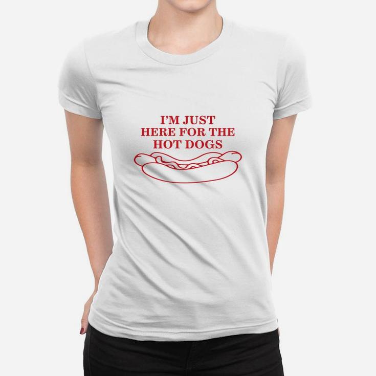 Im Just Here For The Hot Dogs Hot Dog Ladies Tee