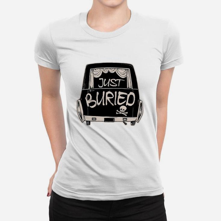 Just Buried - Funny Wedding Parody Hearse T-shirt Ladies Tee