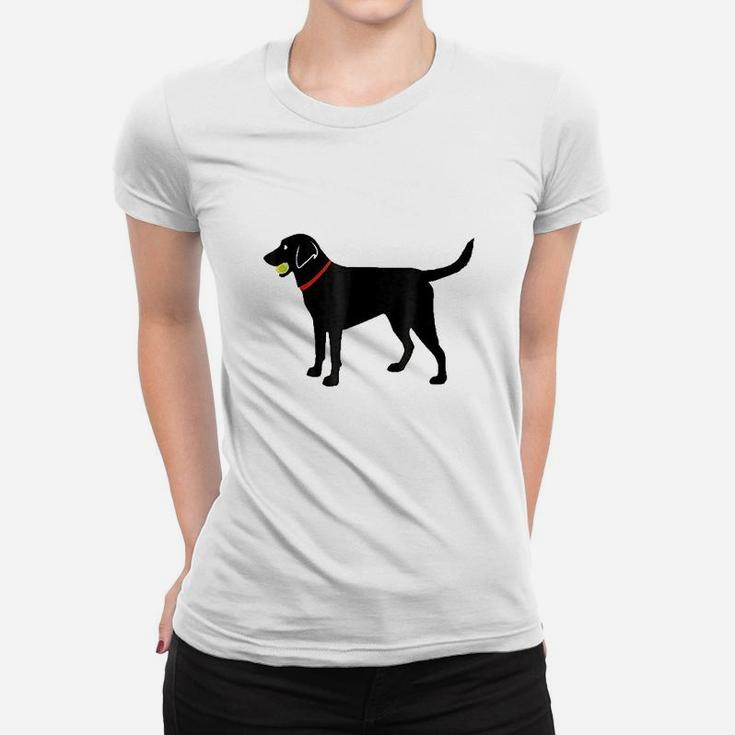 Labrador Retriever Fetch Black Lab Play Ball Women T-shirt
