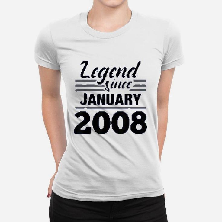 Legend Since January 2008 Born In January Ladies Tee