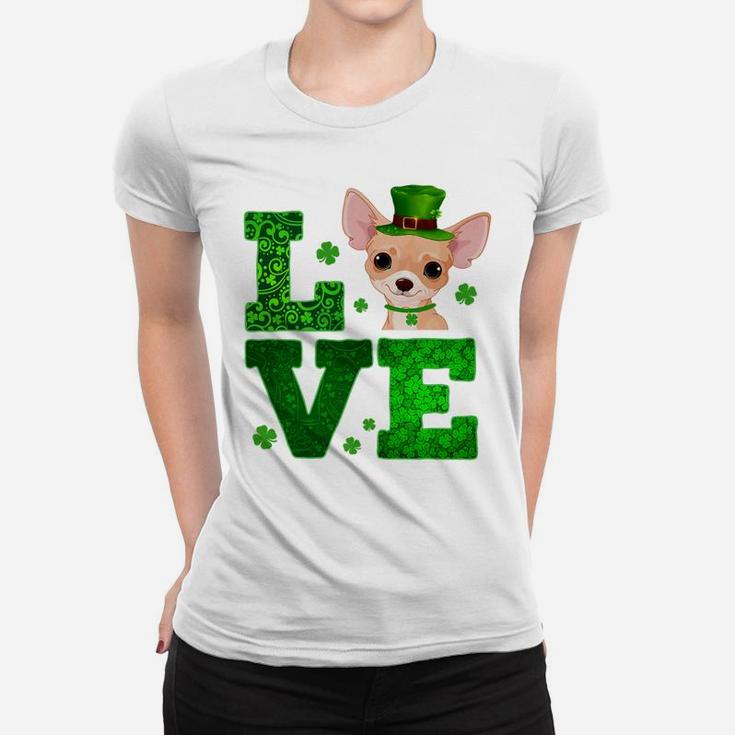Love Chihuahua St Patricks Day Funny Dog Lover Gif Ladies Tee