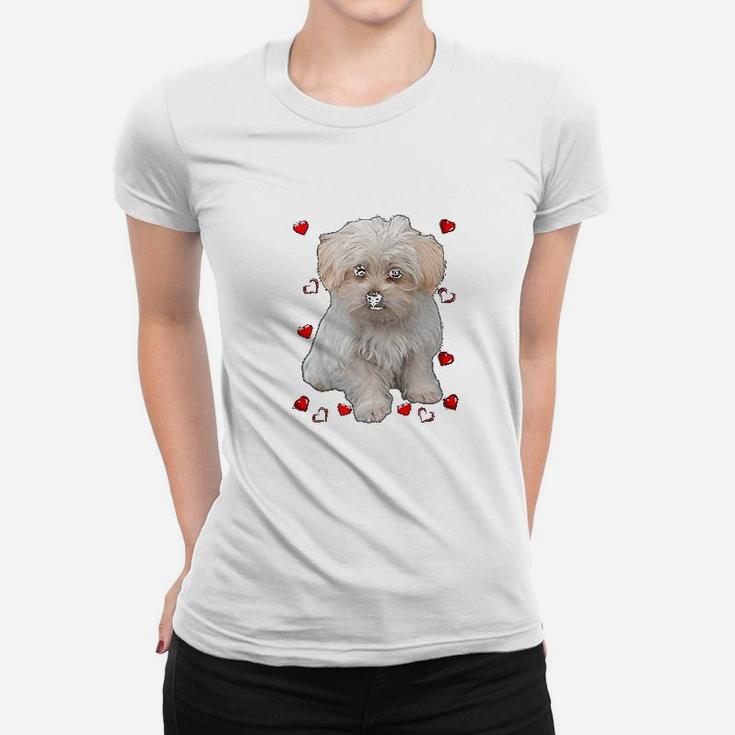 Maltese Dog Lover Dogs Puppies Owners Gift Ladies Tee