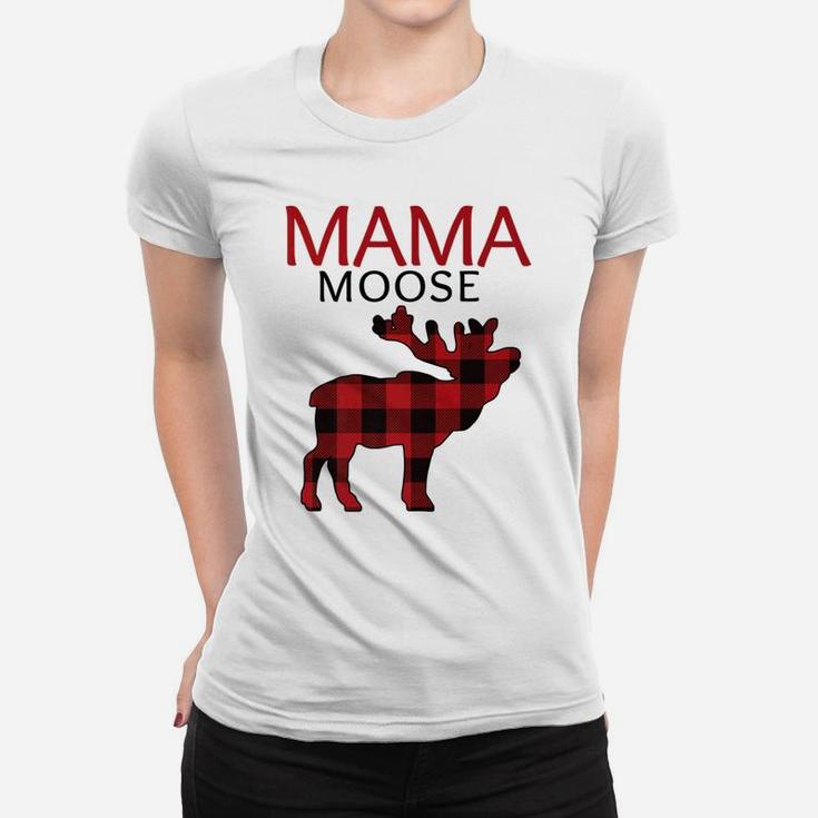 Mama Moose Matching Family Christmas Plaid Pajama Tee Ladies Tee