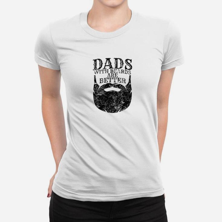 Mens Vintage Dads With Beards Are Better Fathers Day Gift Ladies Tee