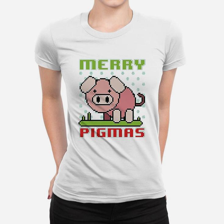 Merry Christmas Merry Pigmas Ladies Tee