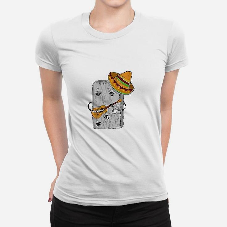 Mexican Train Dominoes Funny With Guitar And Sombrero Ladies Tee