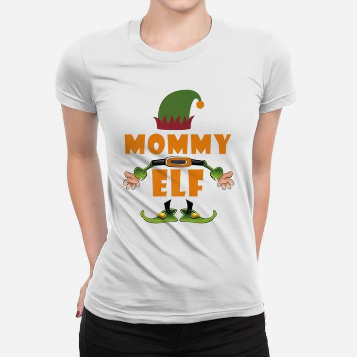 Mommy Elf Matching Family Group Christmas (2) Ladies Tee