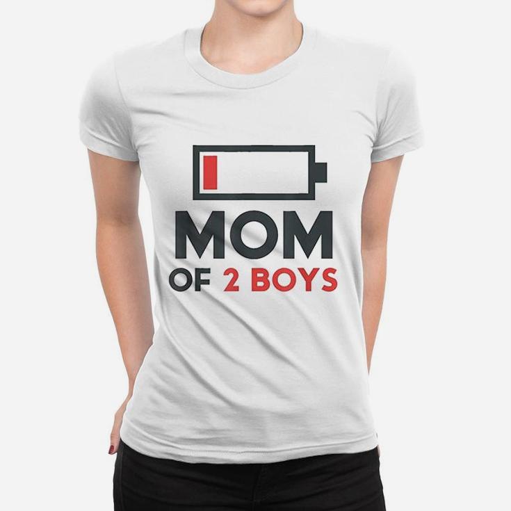 Mothers Day Gift Mom Mom Of 2 Boys Ladies Tee