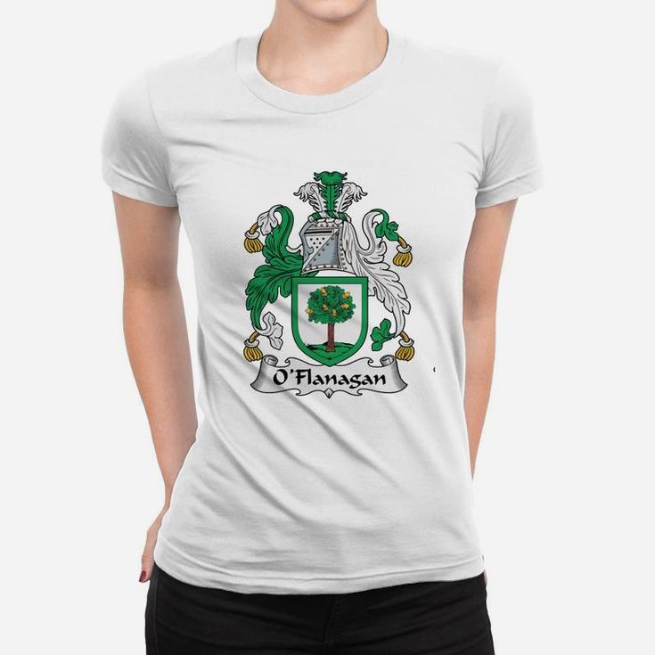 O'flanagan Coat Of Arms Irish Family Crests Ladies Tee