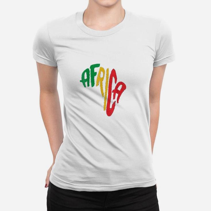 Outline Africa Unity Ethiopian Continent Pan Africa Women T-shirt