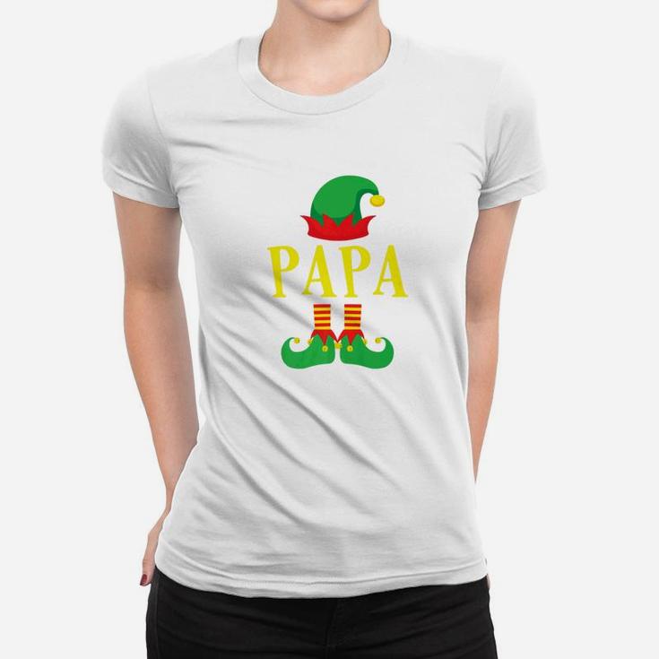 Papa Elf Christmas Shirt Family Matching Pajama Gift Ladies Tee