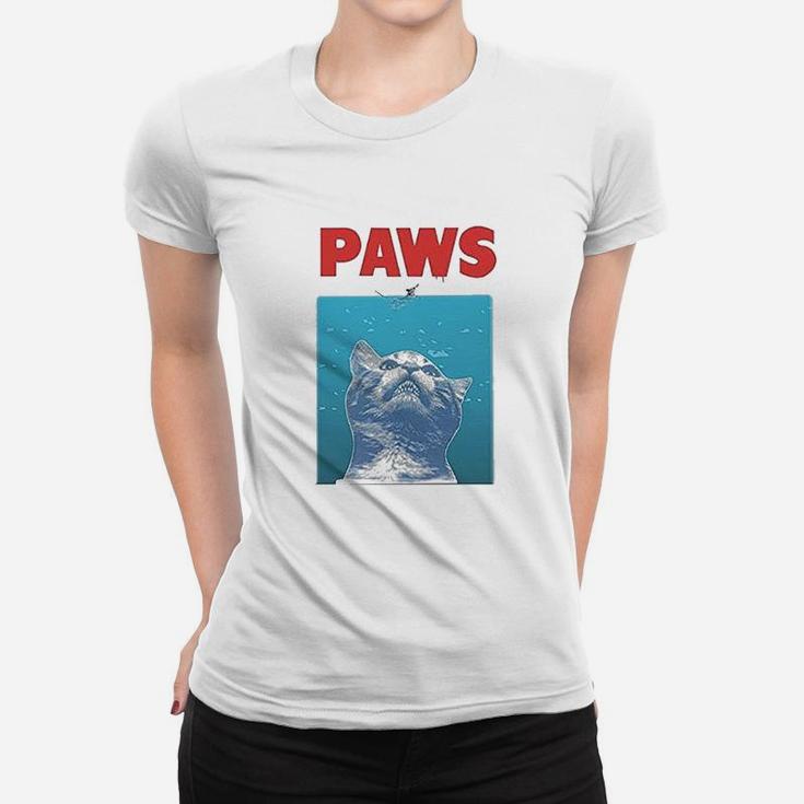 Paws Funny Cat For Cat Lovers Ladies Tee