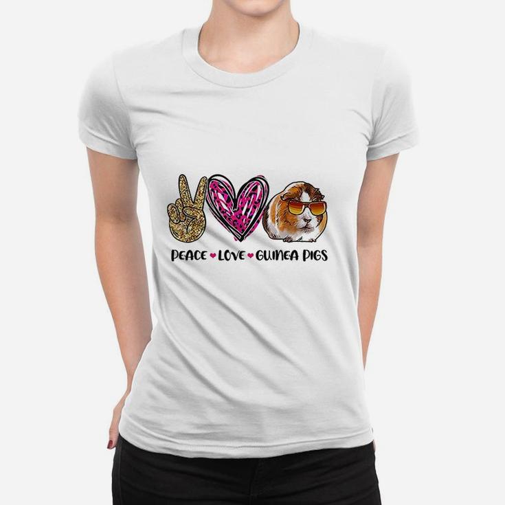Peace Love Guinea Pigs Gift For Guinea Pigs Lover Ladies Tee