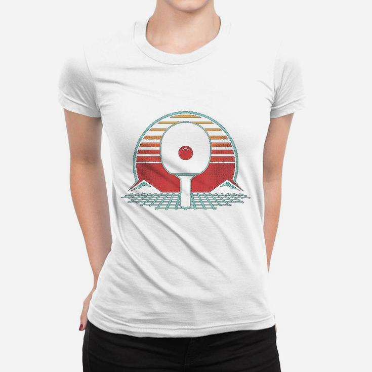 Ping Pong Retro Vintage 80s Style Table Tennis Gift Ladies Tee