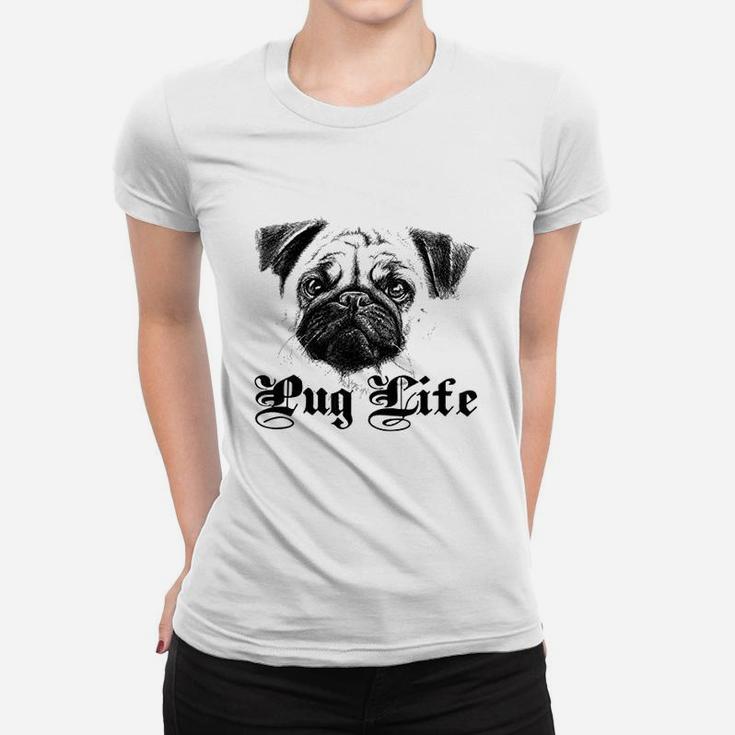 Pug Face Dog Lover Life Ladies Tee