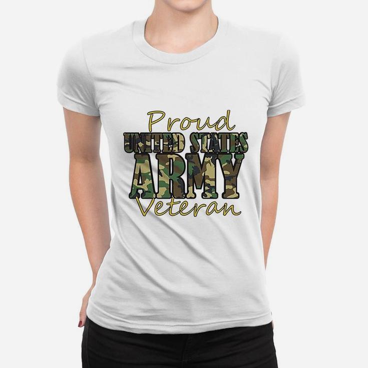 Royal Prints Proud United States Army Veteran Military Ladies Tee