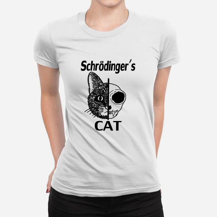 Schrödingers Katze Frauen Tshirt, Witziges Quantenphysik-Design