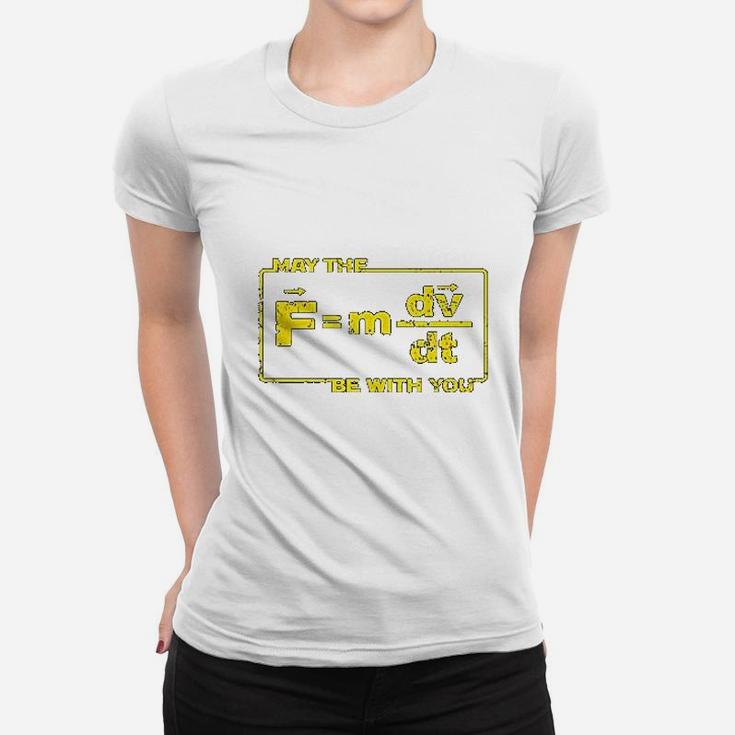 Science May The Force Star Equation Funny Space Physics Humor Wars Ladies Tee