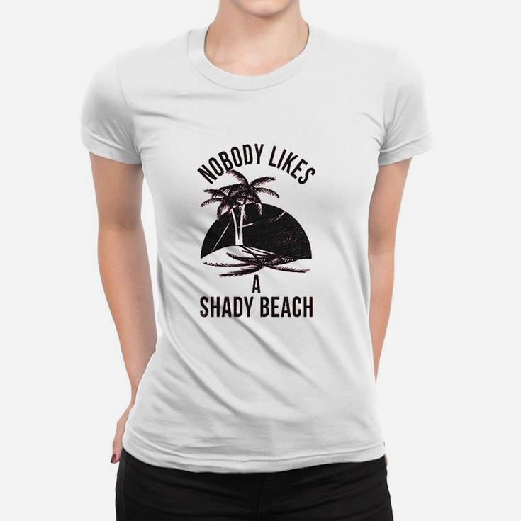 Shady Beach Funny Cute Vacation Vintage Ladies Tee