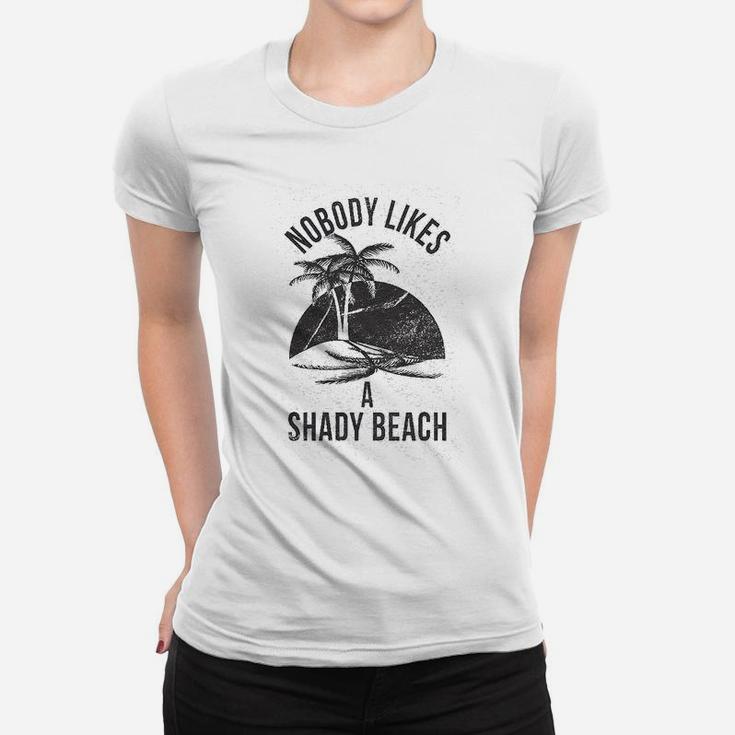 Shady Beach Funny Cute Vacation Vintage Novelty Hilarious Ladies Tee