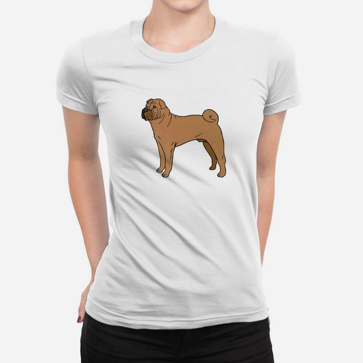 Sharpei Dog Breed Gift For Animal Dogs Lover Ladies Tee