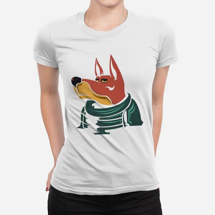 Space Dog Astronaut Funny Space Galaxy Ladies Tee