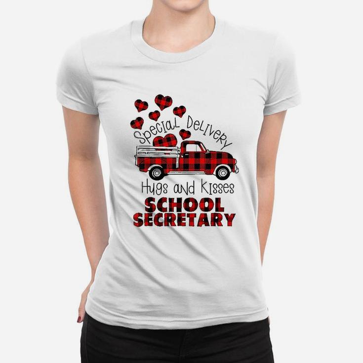 Special Delivery Hug And Kisses School Secretary Ladies Tee