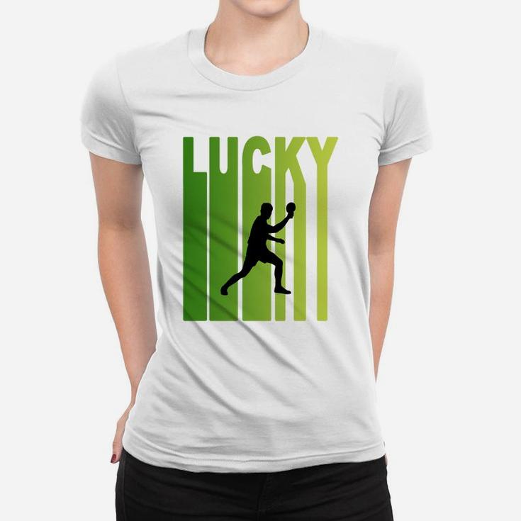 St Patricks Day Lucky Table Tennis Funny Sport Lovers Gift Ladies Tee