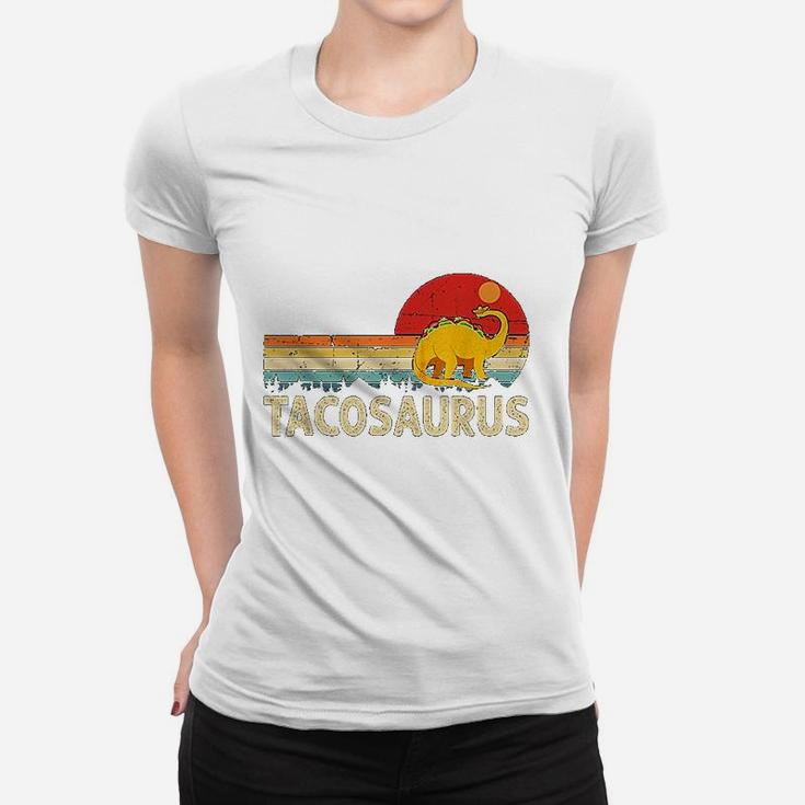 Tacosaurus Shirt Vintage Cinco De Mayo Gift Taco Dinosaur Ladies Tee