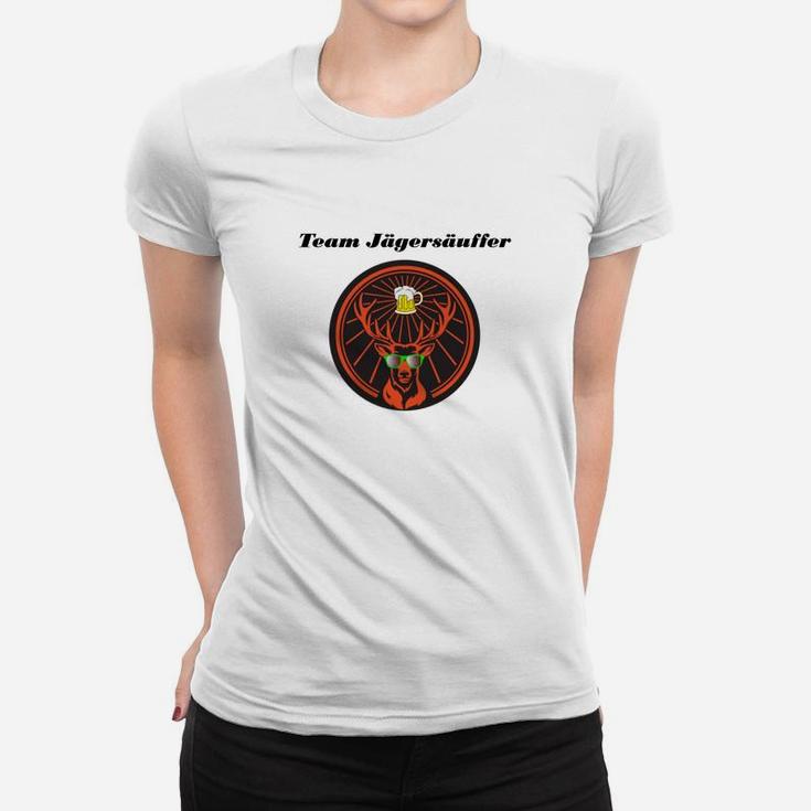 Team Jägermeister Herren Frauen Tshirt, Lässiges Weißes Rundhals-Frauen Tshirt