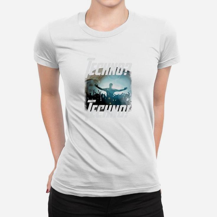 Techno Music Party Motiv Frauen Tshirt, Stylisches Rave Outfit