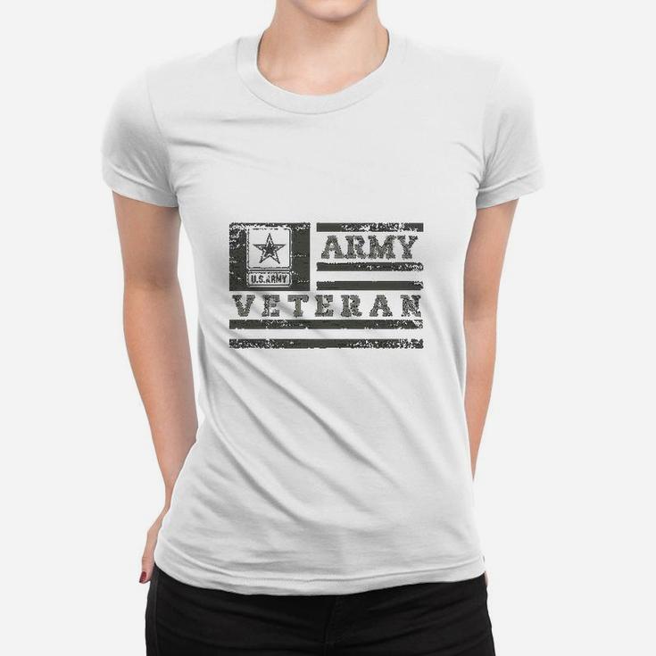 United States Army Veteran American Flag Ladies Tee