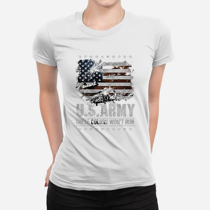 Veteran Army These Color Dont Run Ladies Tee