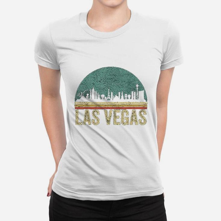 Vintage Retro Las Vegas Souvenir Skyline Las Vegas Ladies Tee