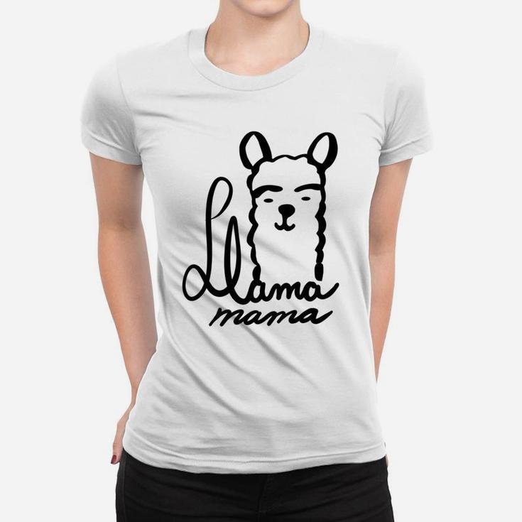 Womens Llama Mama Cute Graphic Great Llama Lover Gift Ladies Tee