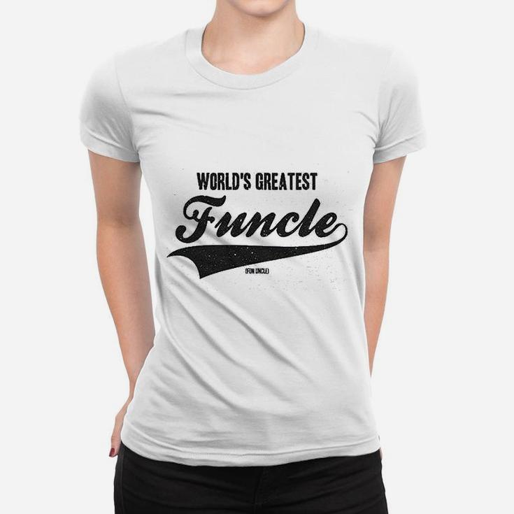 Worlds Greatest Funcle Funny Fun Uncle Gift Sarcastic Ladies Tee