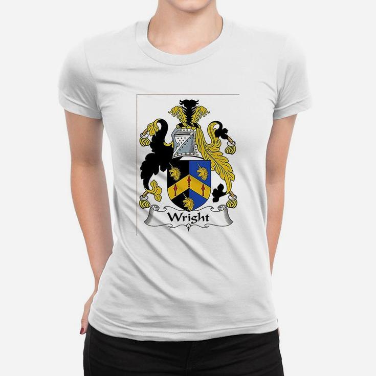 Wright Coat Of Arms Wright Family Crest Ladies Tee