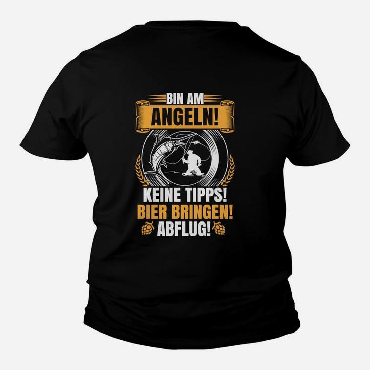 Angeln Bin Am Angeln Bring Bier Kinder T-Shirt