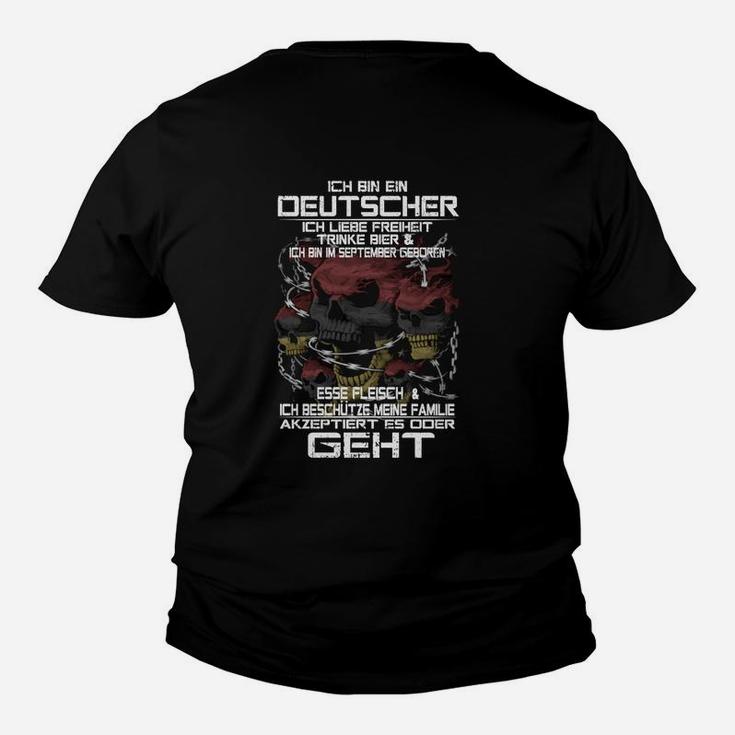 Deutscher September Geboren Kinder T-Shirt