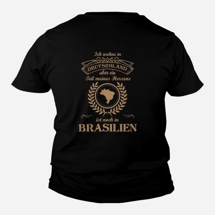 Deutschland-Brasilien Kinder Tshirt mit Herz, Witziges Motiv