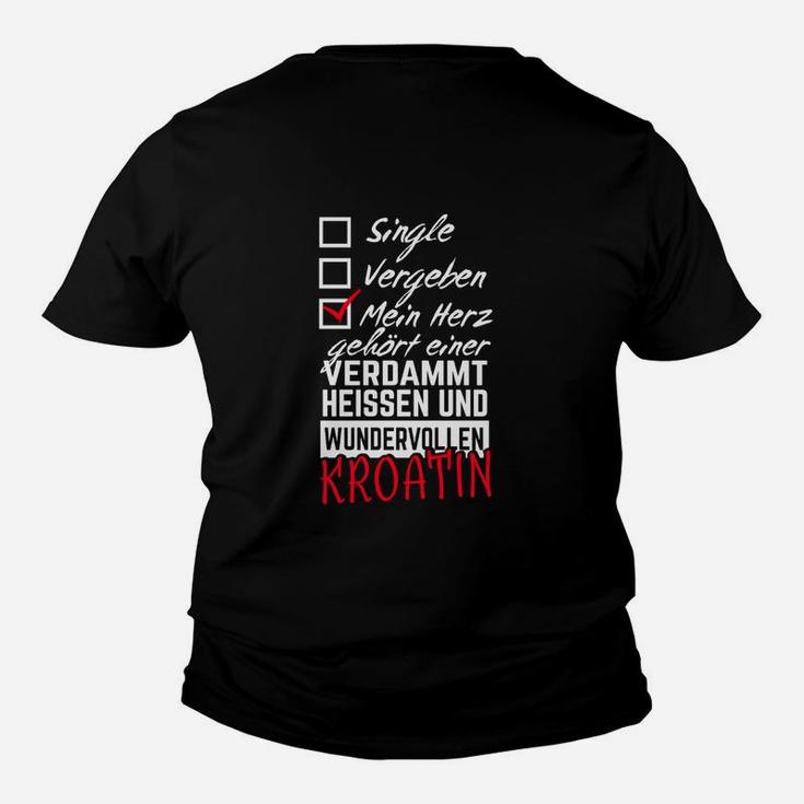 Einzelnes Vergebes Kroatin- Kinder T-Shirt