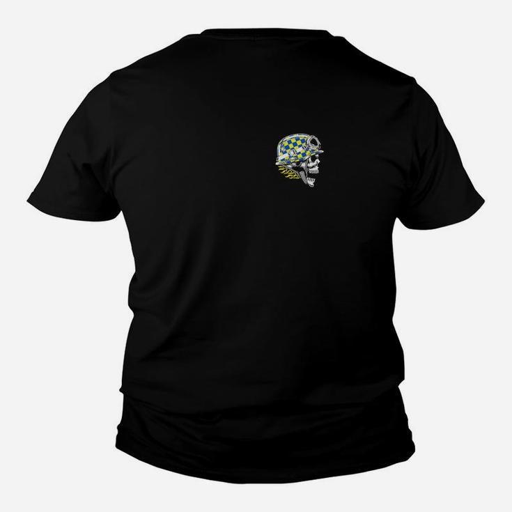 Farbiger Schädel-Print Herren Kinder Tshirt in Schwarz, Stylisches Skull Design